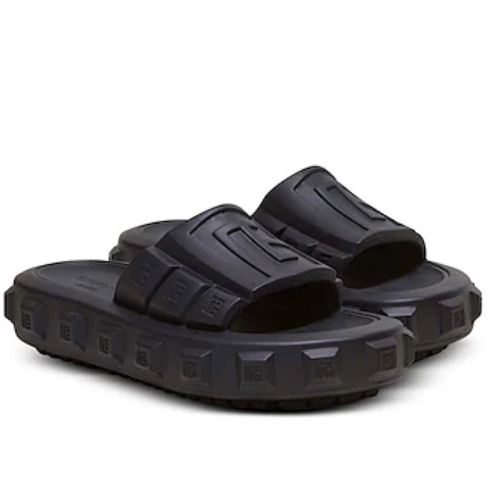 Balmain Black Ari Slides - Picture 3 of 8
